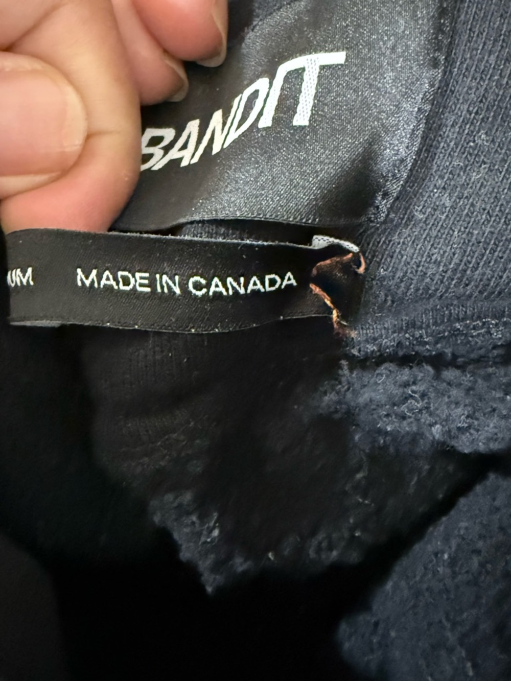Bandit Men's Black Crewneck Hoodie Sweatshirt - Picture 6 of 6